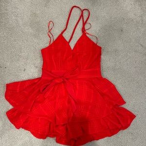 Pink Lilly red romper